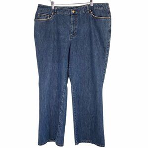 Jones New York Signature Women Stretch Denim Jeans Size 20W Relaxed Fit VGUC